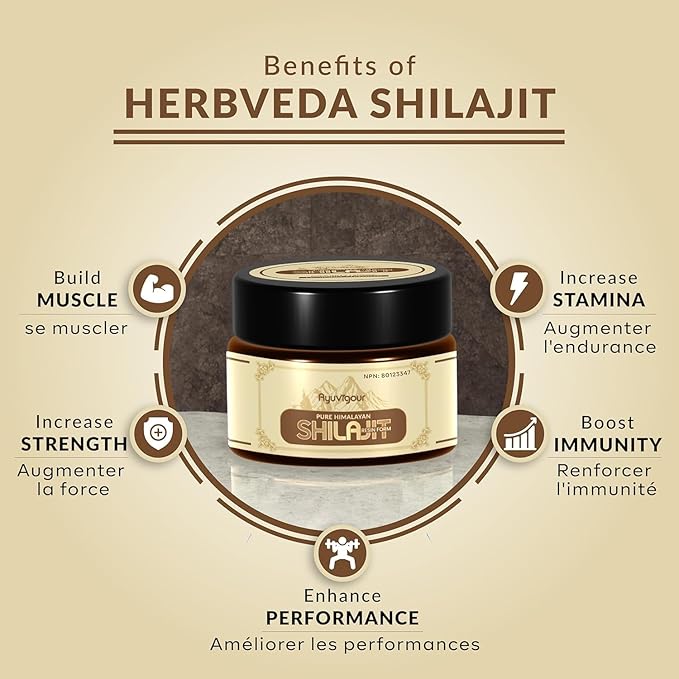 Ayuvigour Pure Himalayan Shilajit Resin - 50g | 100% Raw Resin with Fulvic Acid | Lab-Verified Potency | Natural Energy & Strength Supplement