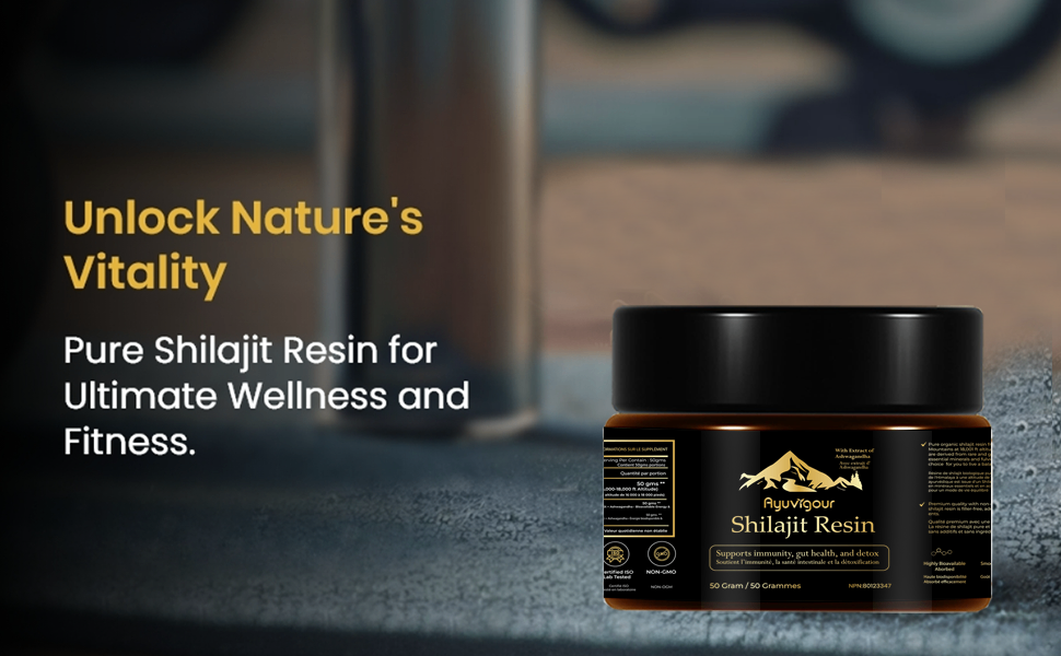 Ayuvigour Pure Himalayan Shilajit Resin - 50g | 100% Pure Raw Resin with Fulvic Acid | Lab-Tested Potency | Natural Energy & Vitality