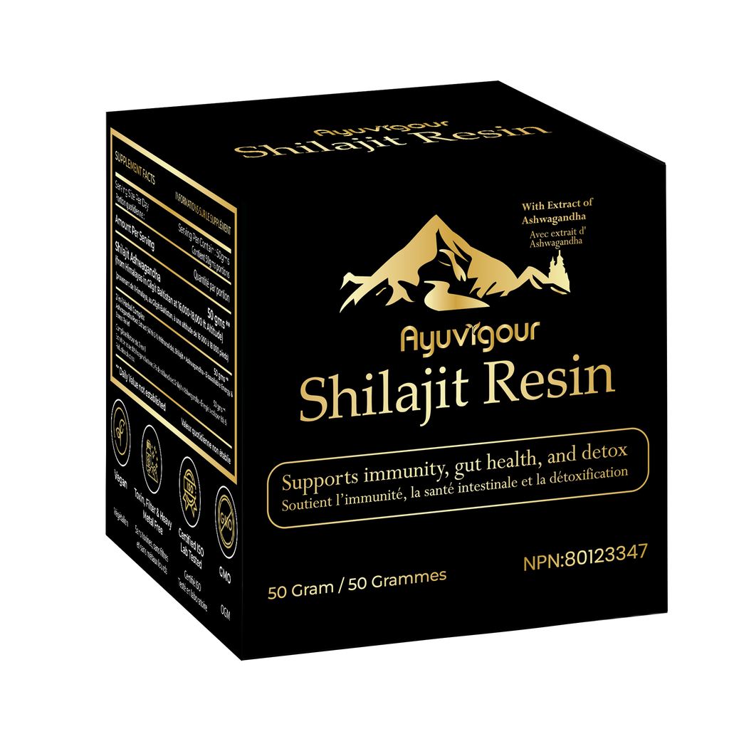 Ayuvigour Pure Himalayan Shilajit Resin - 50g | 100% Pure Raw Resin with Fulvic Acid | Lab-Tested Potency | Natural Energy & Vitality