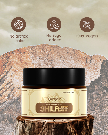 Ayuvigour Pure Himalayan Shilajit Resin - 50g | 100% Raw Resin with Fulvic Acid | Lab-Verified Potency | Natural Energy & Strength Supplement