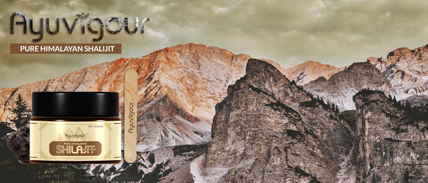 Ayuvigour Pure Himalayan Shilajit Resin - 50g | 100% Raw Resin with Fulvic Acid | Lab-Verified Potency | Natural Energy & Strength Supplement