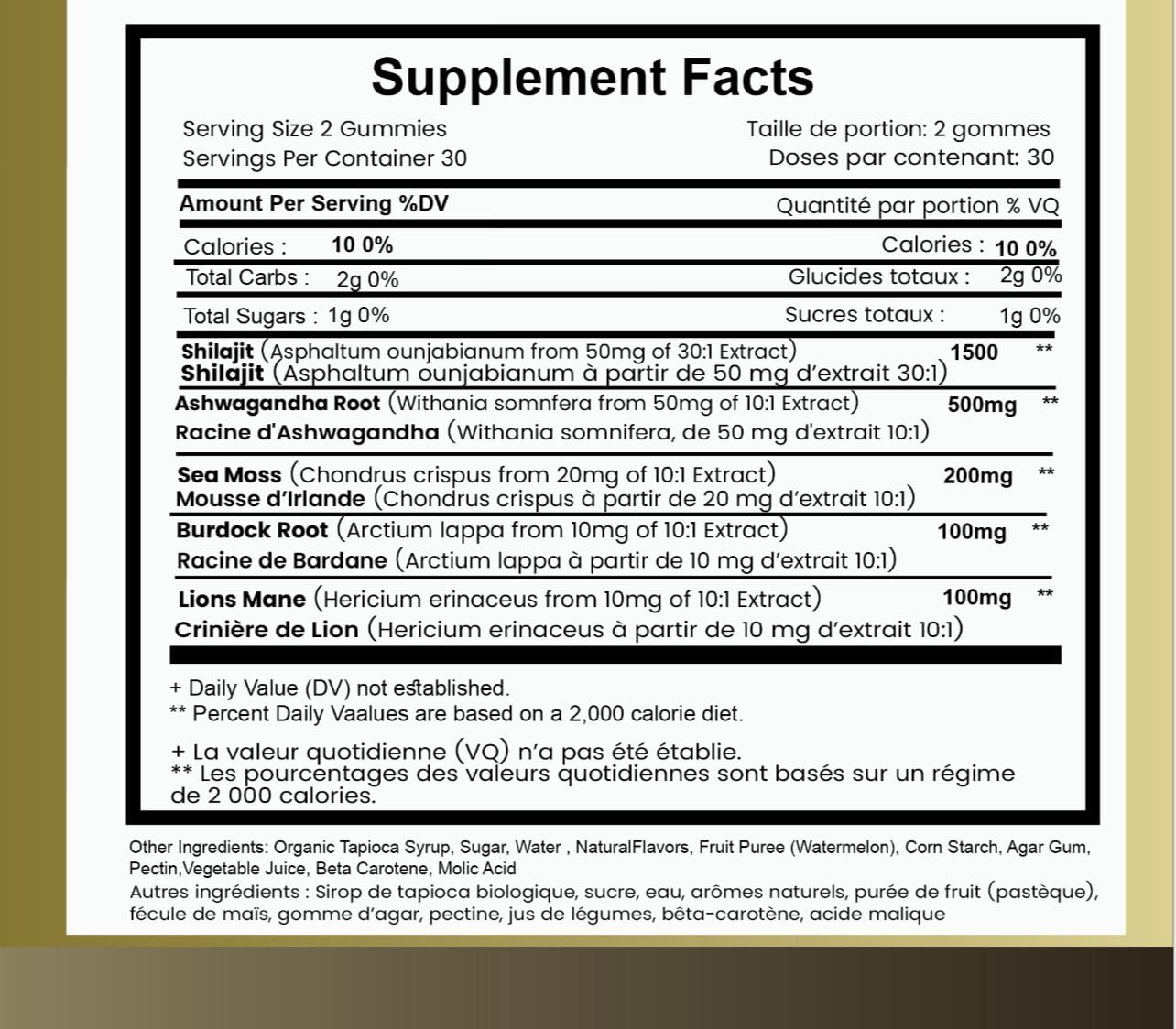 Ayuvigour Himalayan Shilajit Superblend Gummies - 60ct | Ashwagandha, Sea Moss, Lions Mane | Lab-Tested Blue Razz Flavor