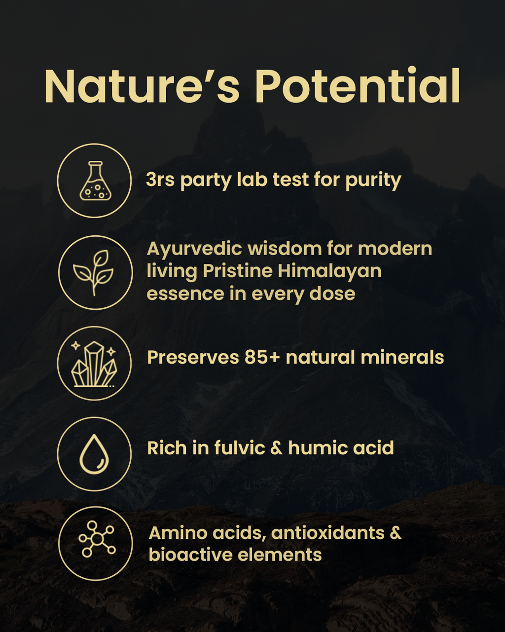 Ayuvigour Pure Himalayan Shilajit Resin - 50g | 100% Pure Raw Resin with Fulvic Acid | Lab-Tested Potency | Natural Energy & Vitality